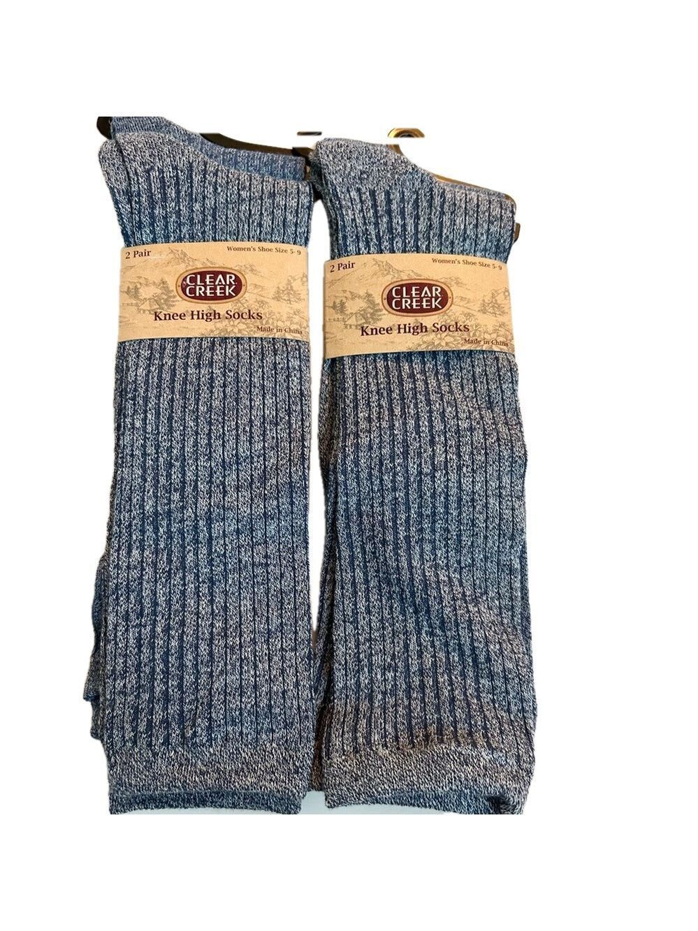 Clear Creek Woman’s Knee High Socks 4 Pairs Size 9 - 11 NWT